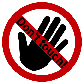 Aufkleber Don't touch